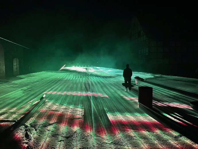 Laserbeamshow bei einer Hochzeit oder einem runden Geburtstag